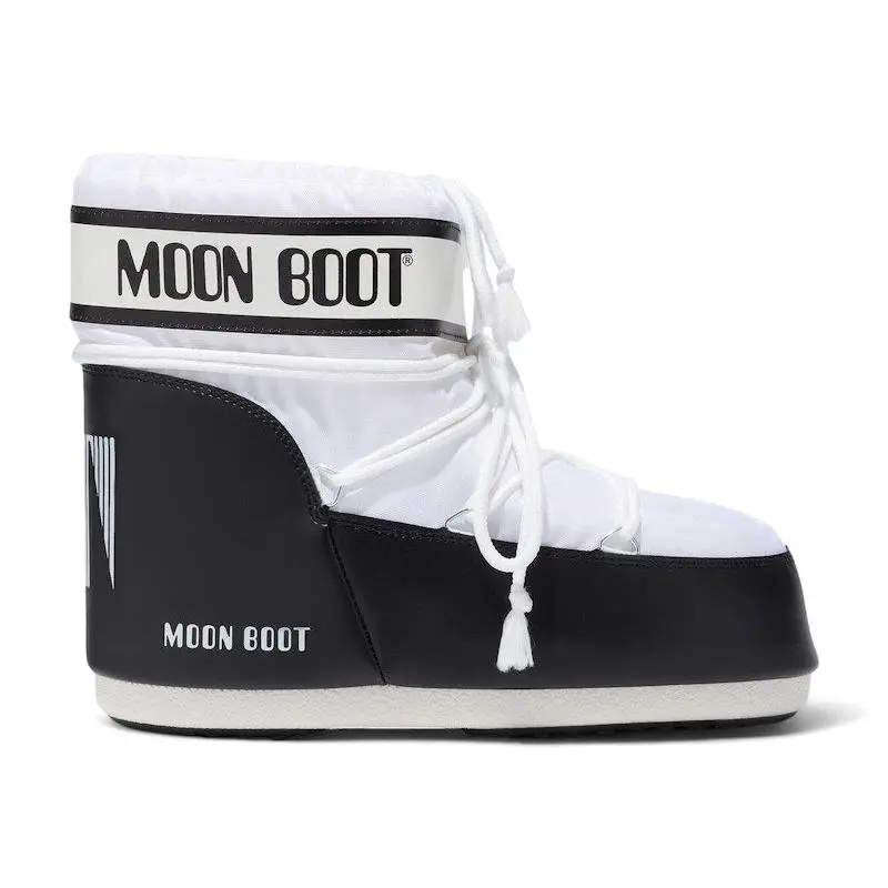 Moon Boot Icon Nylon Low Boot White Black (unisex) by StockX