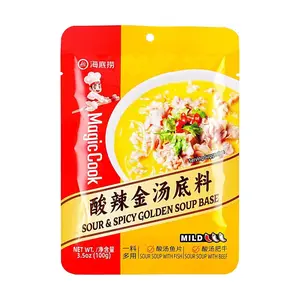 Haidilao Hot & Sour Golden Soup Base - Mild Spicy 100g | Perfect for Hot Pot, Sour Fish, Sour Beef