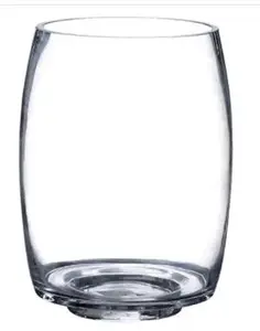 Round Hurricane Glass Footed Candle Holder Flower Vase
