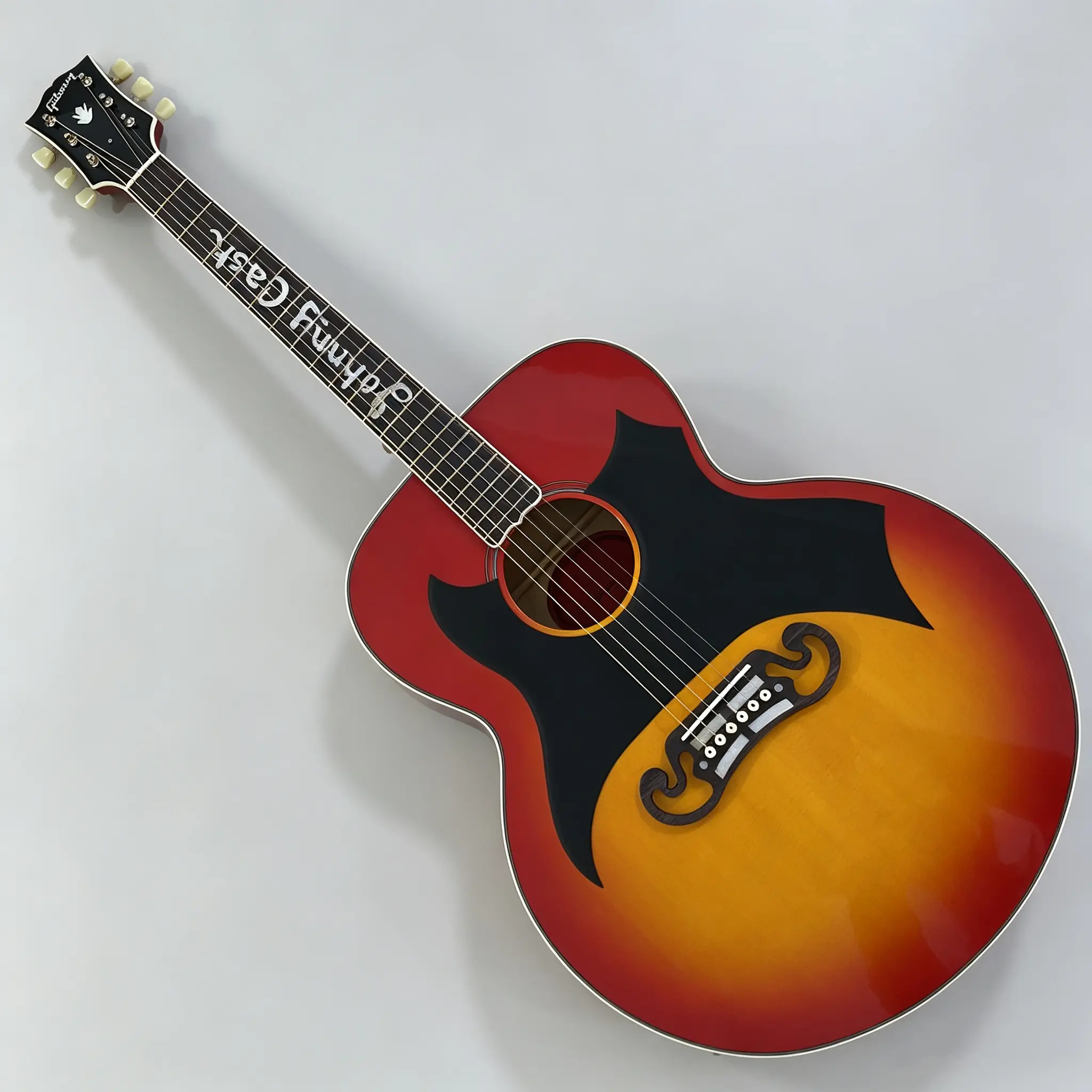 J‑200 Jumbo Vintage Sunburst Guitar Dreadnought, Solid Spruce Solid Wood Top，Rosewood Fretboard，20frets