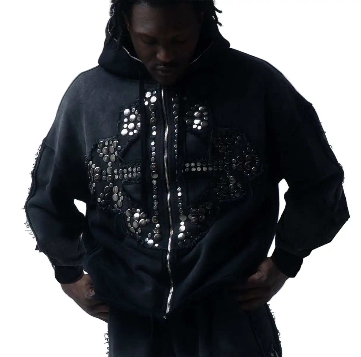 HUDSON MEN'S KNIGHT ZIP FLEECE HOODIE