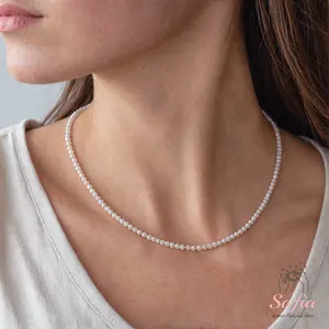 Delicate Selenite Stone Beads Choker Necklace, Tiny Dainty Faceted Satin Spar Gemstone Beaded Necklace, Waterproof Crystal Beaded Choker, Dainty Minimalist Style for Women Handmade Adjustable, gift for her