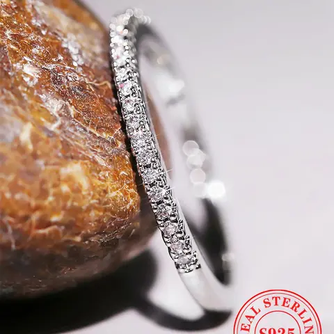 925 Sterling Silver Rhinestone Decorated Statement Ring, Women's Wedding/party Jewelry Gift, Bridal Engagement Ring, Birthday Gift, Girlfriend Gifts, Engagement Ring, Fashion Engagement Ring, Bridal Rings, Wedding Bands, Beautiful Rings