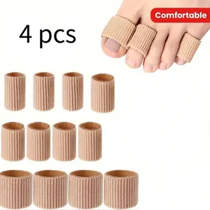 4pcs soft toe covers and finger protection tubes -3 sizes for reducing friction, relieving blisters, foot care, hand protection, etc