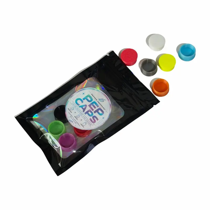 Assorted Color Pepper PreppersTM PepCapsTM – Standard 3mL Vial Identifier Covers