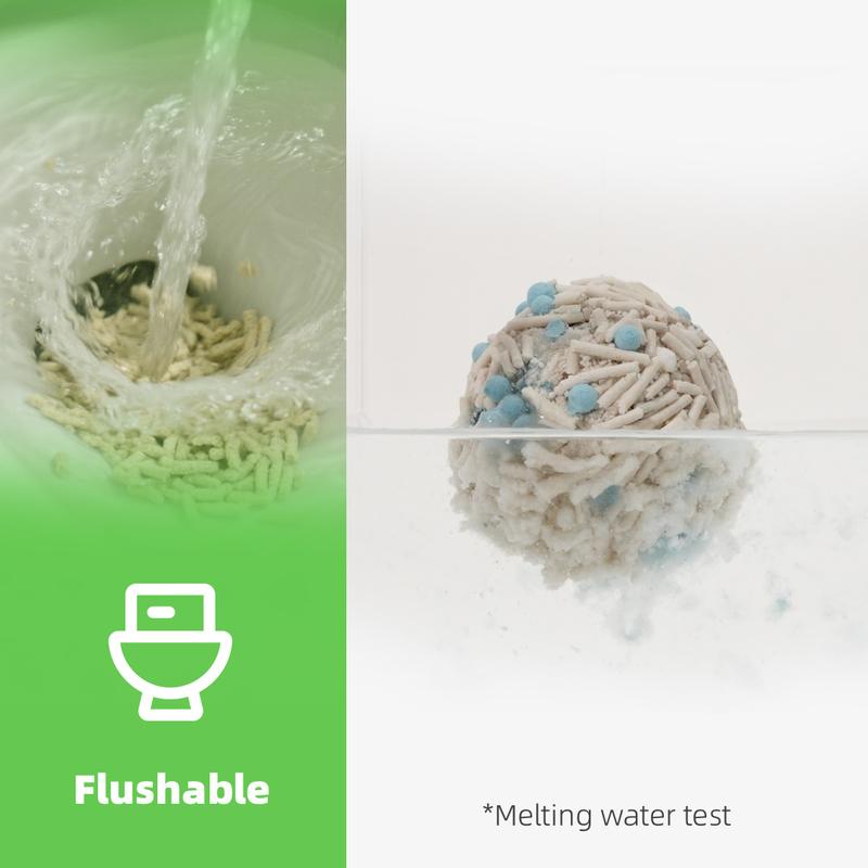 ZuttoNyan 4-in-1 Cassava Mixed Cat Litter,Strong Clumping,Non-stick bottom,Non-stick scoop,Rich in Natural lngredients Healthy Cat Litter