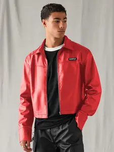 Men's Red Grunge Zip-Up Jacket – Casual Long Sleeve Outerwear for Fall Fashion shopping dad gifts christmas gift for dad heated jackets men cute boyfriend gifts fall clothes jacket for men men's jackets for winter winter clothes