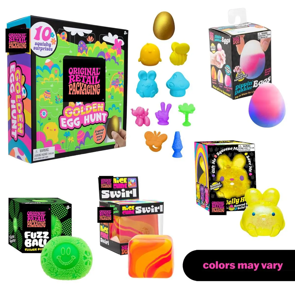 15pcs Viral NeeDoh Style Squishy Toy Bundle - Original Retail Packaging ...