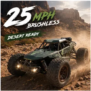 1/16 Scale 4WD RC Monster Truck RTR, Military Green Desert Off-Road RC Car, 25MPH High Speed, 2.4GHz Radio System, 2S Li-ion Battery