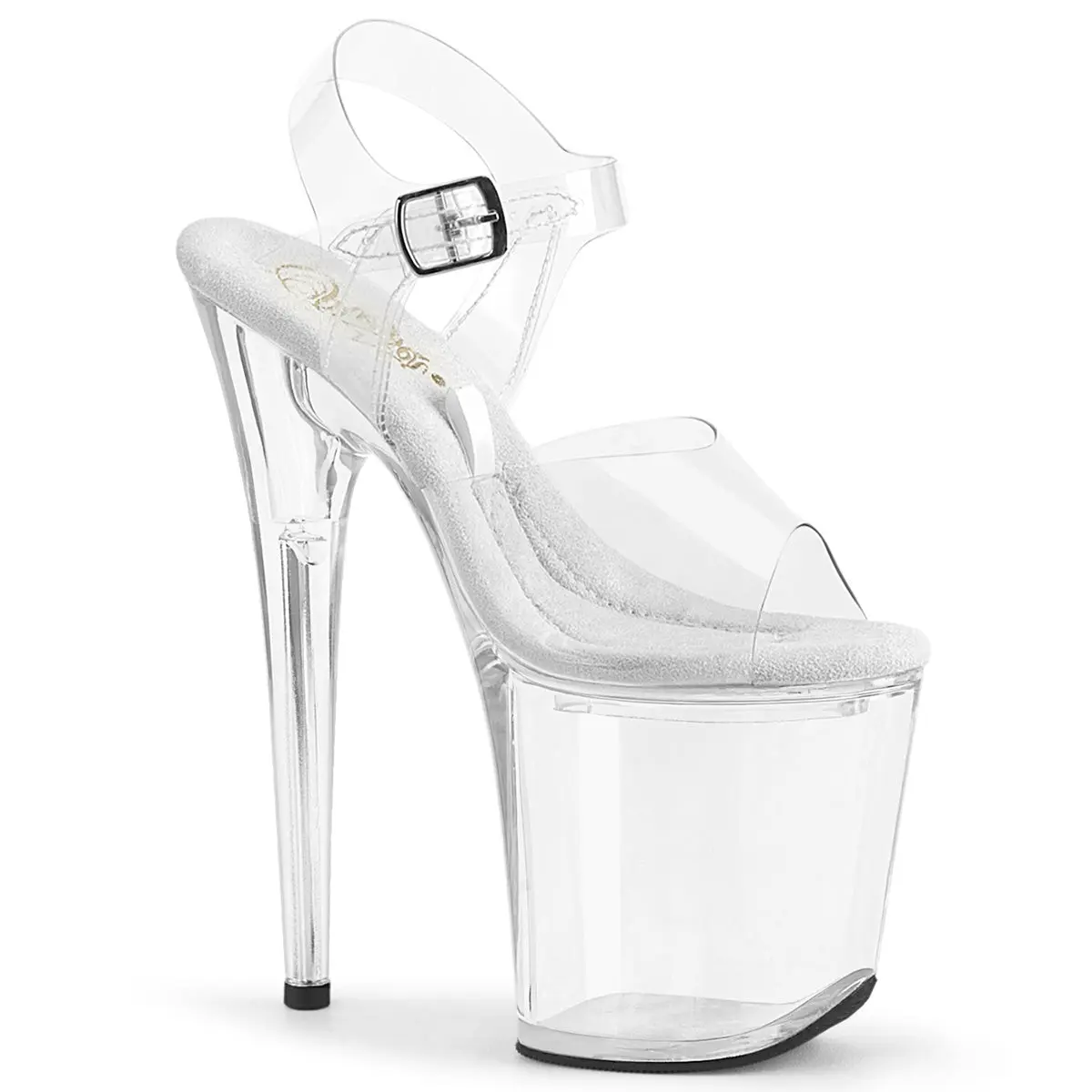8 Inch Heel TREASURE-808FLA Clear High Heels Footwear