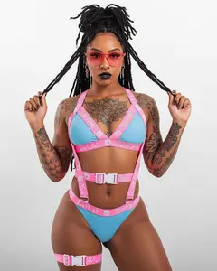 Oishi Tech Bikini Top - Blue/Pink