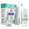 GuruNanda Lion & Lamb Kit 2.0, Electric Toothbrush with Water Flosser Combo, 4 Jet Tips, 4 Brush Heads & IPX7 Waterproof Design for Complete Oral Care