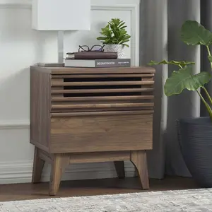 Modway Render Nightstand in Walnut