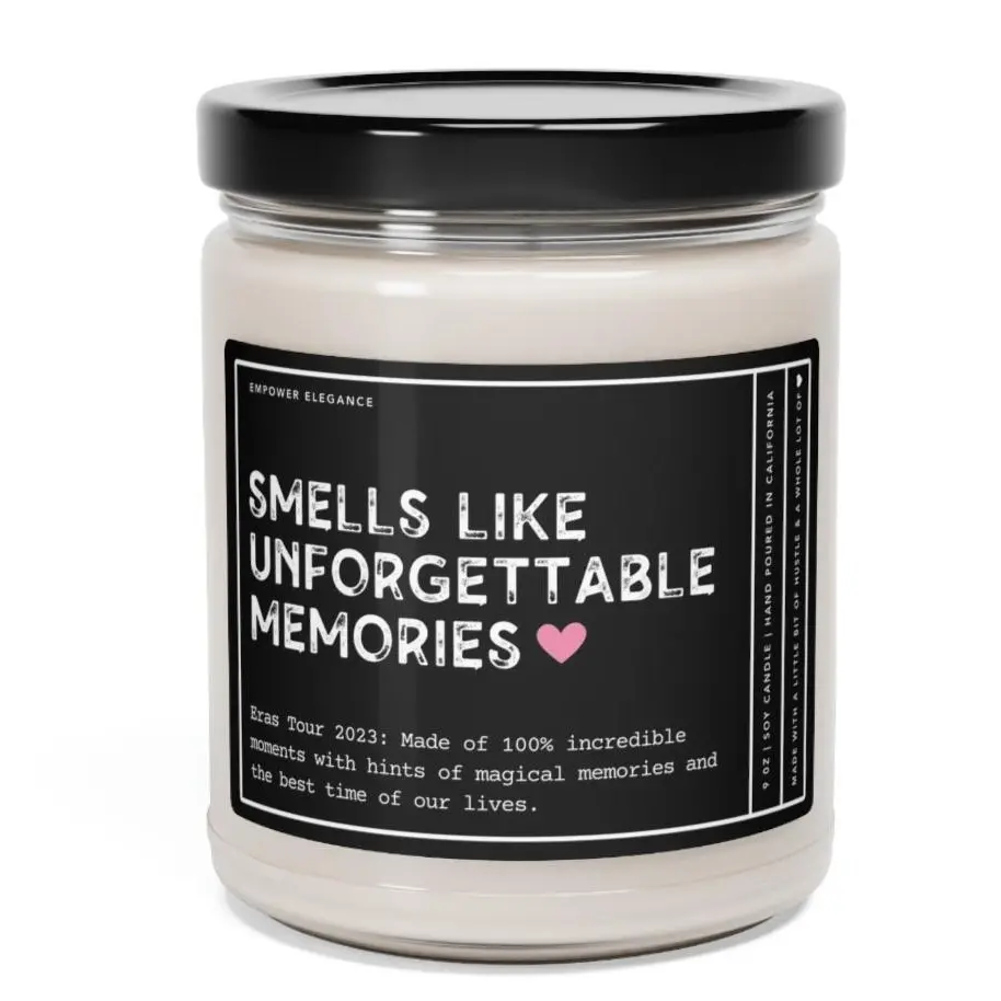 Smells Like Unforgettable Memories Candle, BFF Eras Tour 2023 Memory Gift, Eras World Tour Memories For Best Friend Birthday Gift For Bestie Decor Lavender Sage Vanilla Scented