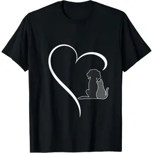 Dog and Cat Heart Pet Lover T-Shirt