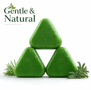 Oil control shampoo soap, containing extracts such as Usman, Polygonum multiflorum, ginseng, etc., helps with hair growth, improves split hair, and improves fine and soft hair texture