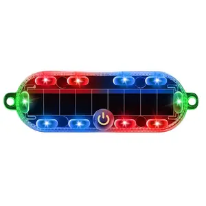 Solar Powered Anti Theft Alert Light Wireless Durable Flashing For Car Motorcycle RV Truck Universal Glare Free Safety