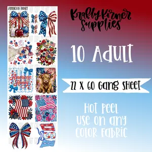 American Honey Transfer Gang Sheet, 22 x 60