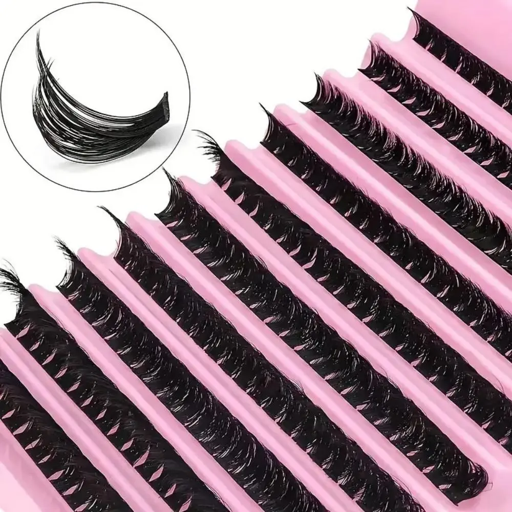 200 Cluster D-DD Curl False Eyelashes Extension Set, Cosmetic Eyelash, Natural High-End Reusable DIY Home Use, 10-16mm Long-Lasting Lash Extensions