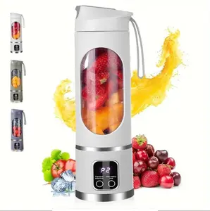 Portable USB Rechargeable Fruit Vegetable Juicer - LEDDisplay Juice Blender Cup with Ice-Crushing Functionkitchen Fruit and Vegetables Home Multifunction