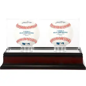 Antique Mahogany Two Baseball Display Case