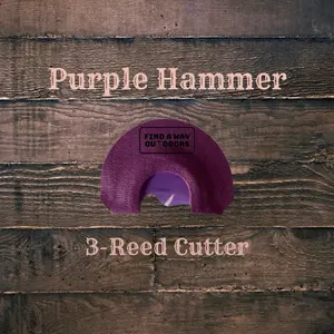 The Purple Hammer - 3-Reed Combo Cut - Diaphragm Turkey Call