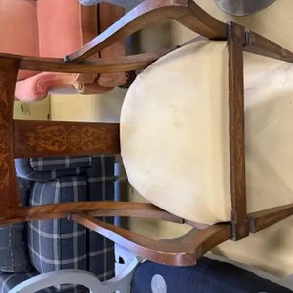 Edwardian Inlaid Mahogany Corner Chair
