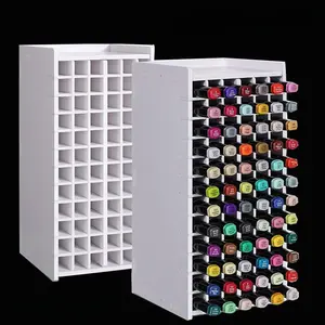 120-hole Art Marker Storage Rack, 1 Count Desktop Marker Holder, Desk Organizer for Watercolor Pen, Marker, Colored Pencil