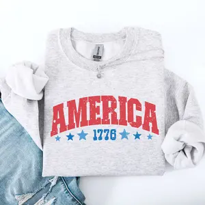 America, 1776, Varsity, Patriotic, USA, 4th of July Sweatshirt