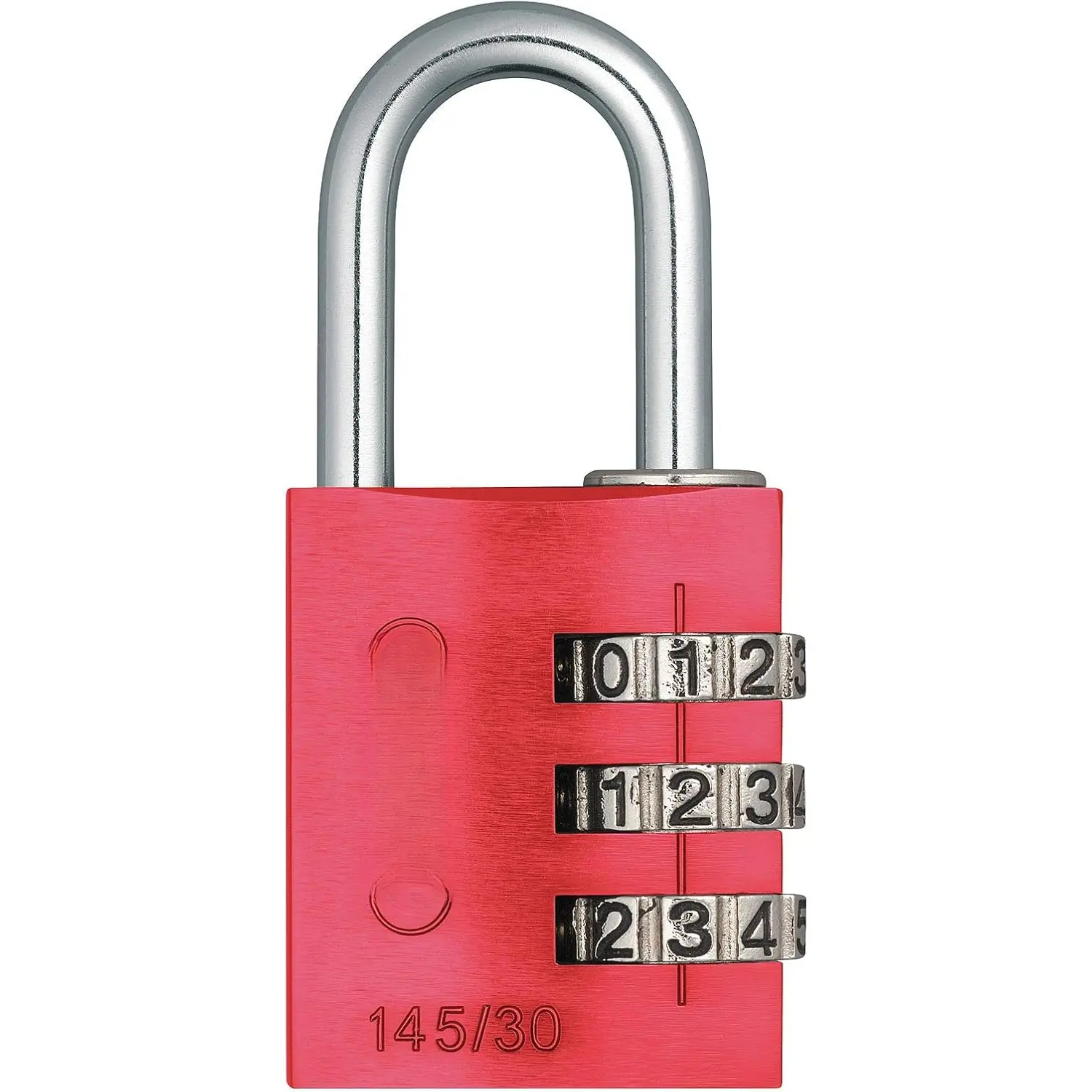 145/30 C 30mm Body 3-Dial Resettable Combination Padlock, Red