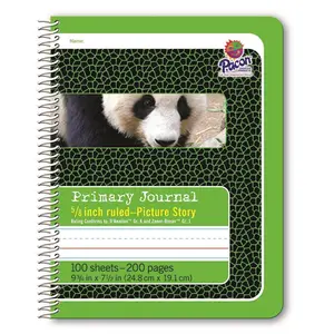 212 MAIN Cat Primary Journal - 0.62 in. Ruled Lines, Picture Space, Alphabet Guide for Writing Practice