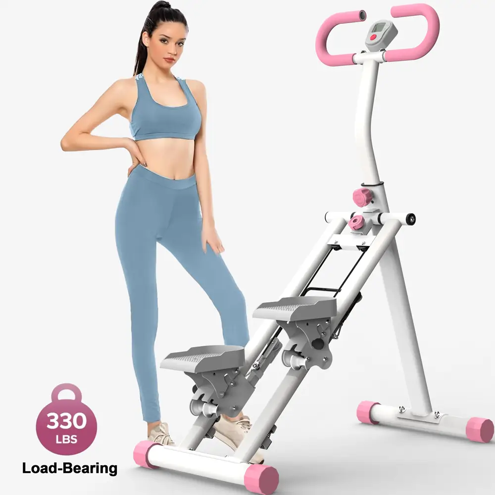 【KINMAC】330lbs Stair Stepper Climber Machine with Handlebar - Upgrade Vertical Climber Workout Machine for Full-Body Exercise Climber Fitness Equipmen