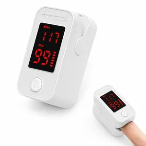 Minimalist White Fingertip Pulse Oximeter | SpO₂ & Heart Rate Dual-Parameter Reader | HD LED Display | One-Button Operation | Lightweight & Portable | Suitable for Home and Outdoor Daily Use
