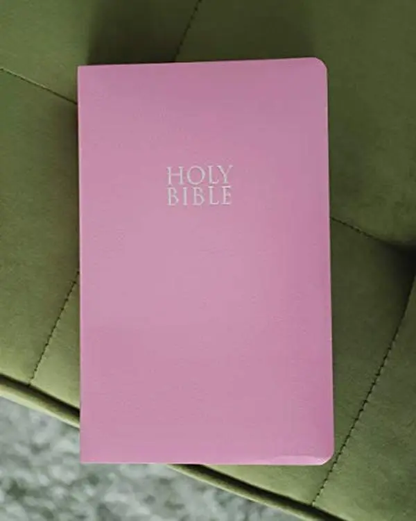 Gift and Award Bible, Leather-Look, Pink, Red Letter, Comfort Print