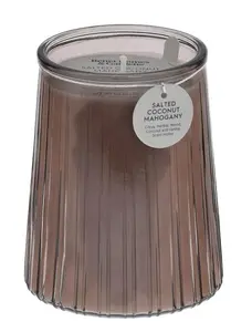 Citrus & Coconut Ribbed Jar Candle – 16.1oz Single Wick with Fresh, Inviting Fragrance