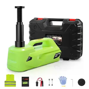 Electric Car Jack 5ton 12v Hydraulic Lift (lifting Range: 6.1~17.7 Inch) Built-in Safety Hammer  And Led Light For Suv Mpv Sedan Truck Change Tires Garage Repair