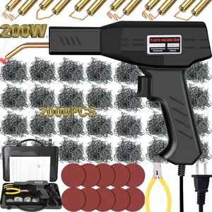 200W Plastic Welder, 2000PCS Staples 10PCS Sandpaper, Plastic welding Kit, Plier Custom Carry Case, Plastic Repair Car Bumper Repair Simplicity Of Use