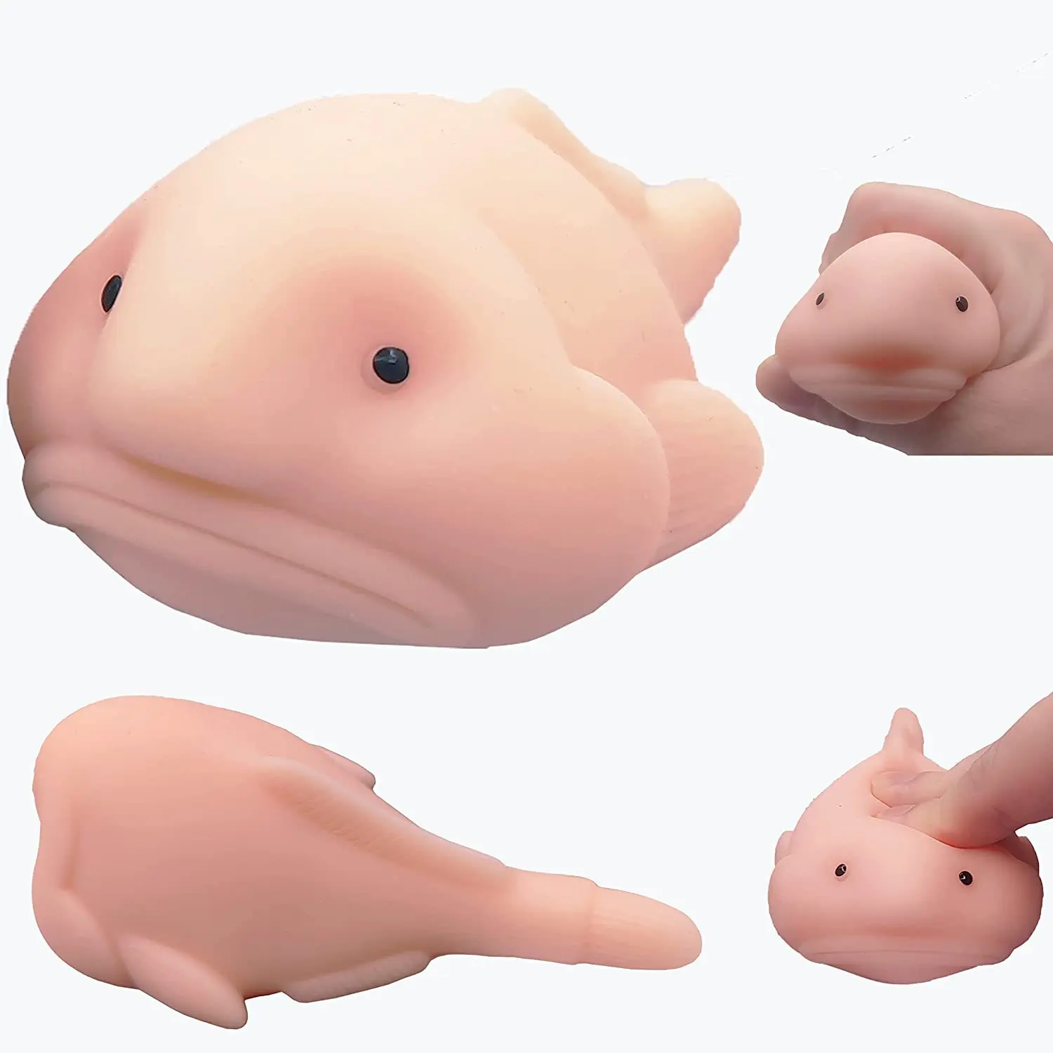 1Pc Blobfish Squishy Fidget Toy - Soft, Non-Toxic Sensory Squeeze Item for Kids' Stress Relief, Halloween Party Gifts, Oddly Satisfying Slime & Squishy Toy