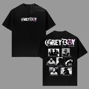 Greyday 2026 Tour Shirt – Vintage Washed Oversized Graphic T Shirt, Underground Hip Hop Artist Lineup Style, Dark Aesthetic Streetwear, Heavy Cotton Tee, Casual Unisex Men Women Top, Music Fans Gift