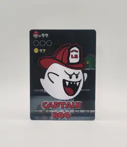 Captain Boo Firefighter Aluminum Helmet Card - Durable 1mm Thick Metal with Heavy Duty Rubber Band & Magnet Option Available - Perfect for Firefighter Gifts