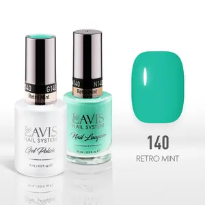 Lavis Gel Nail Polish Duo - 140 Teal Colors - Retro Mint