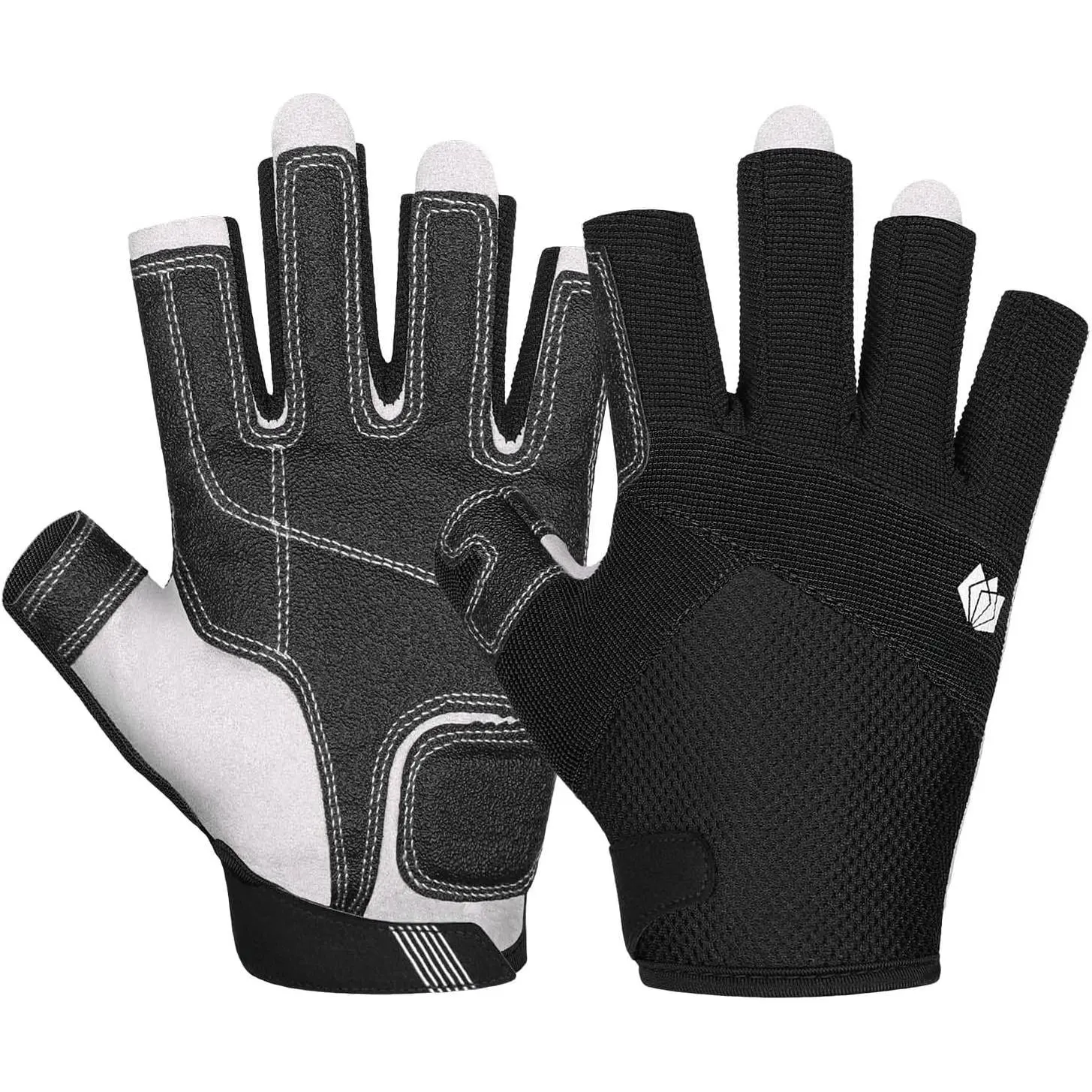Kayaking Gloves 3/4 or Full Finger Padded Palm Fingerless Gloves for Men Women Youth  for Sailing Paddling Canoeing Boating Workout Rowing SUP and Other Water
