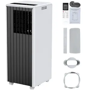 Portable Air Conditioner 14000 BTU, 3-In-1 Cooling/Fan/Dehumidifier AC for 700 Sq.Ft Rooms, 45dB Ultra-Quiet Sleep Mode, Remote Control, 24H Timer, Auto Swing for Bedroom, Office, Living Spaces