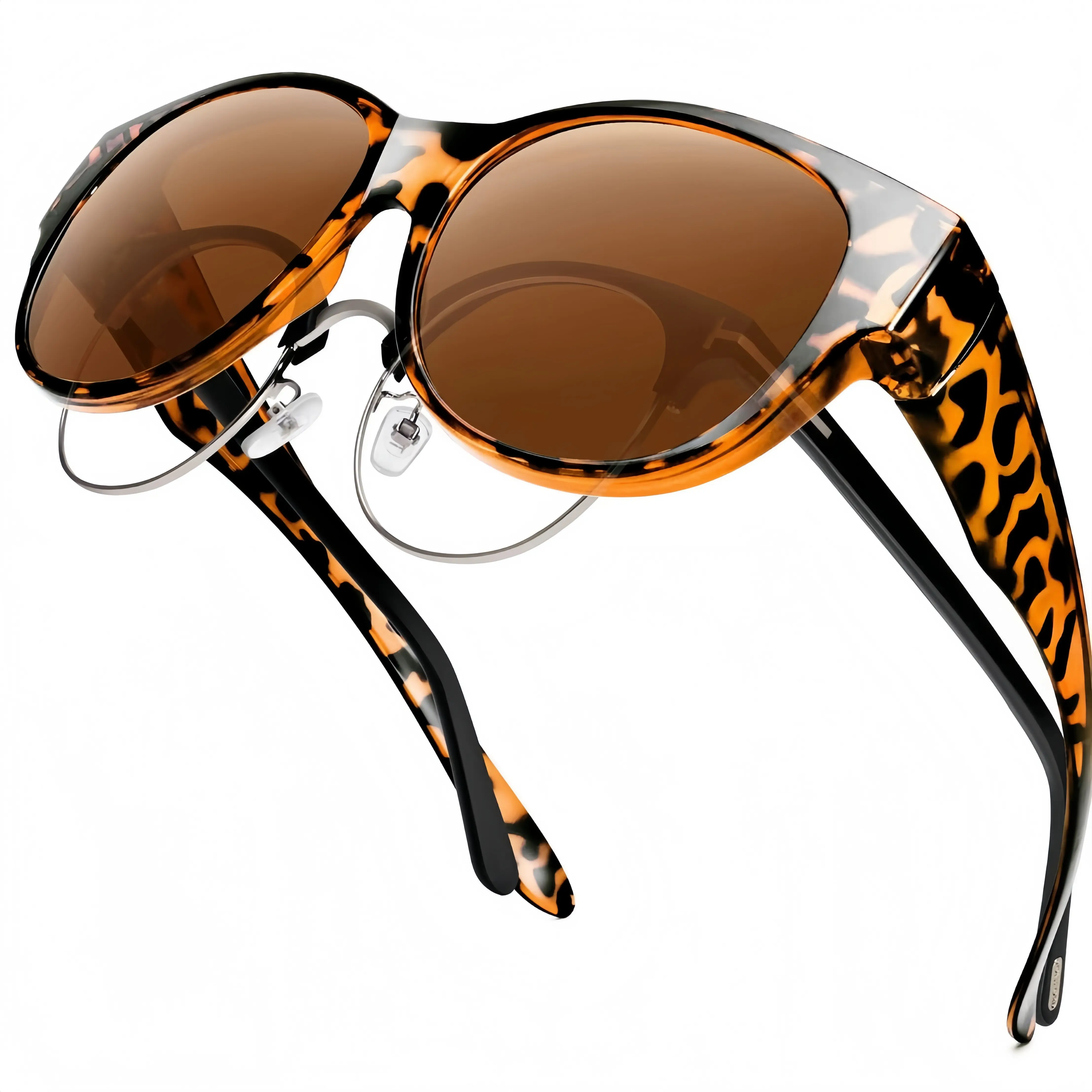Polarized Oversized Sunglasses with UV400 Protection Plastic Frame EunoiaLens Polarized Fit-Over Prescription Sunglasses  main image 2
