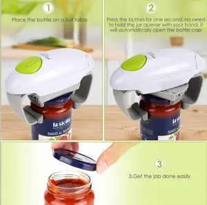 Automatic Electric Jar Opener for Weak Hands & Seniors | One-Touch Hands-Free Lid Remover