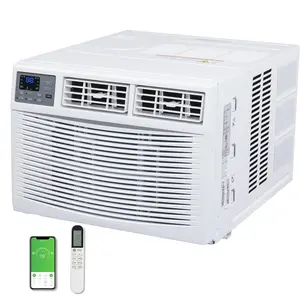 [ Father's Day Gift ]8000/12000/24,000 BTU Window Air Conditioner with Heat and Dehumidifier, Wi-Fi Enabled, Energy-Efficient Window AC Unit with Remote & APP Control, for Large Rooms up to 1500 Sq.Ft., White