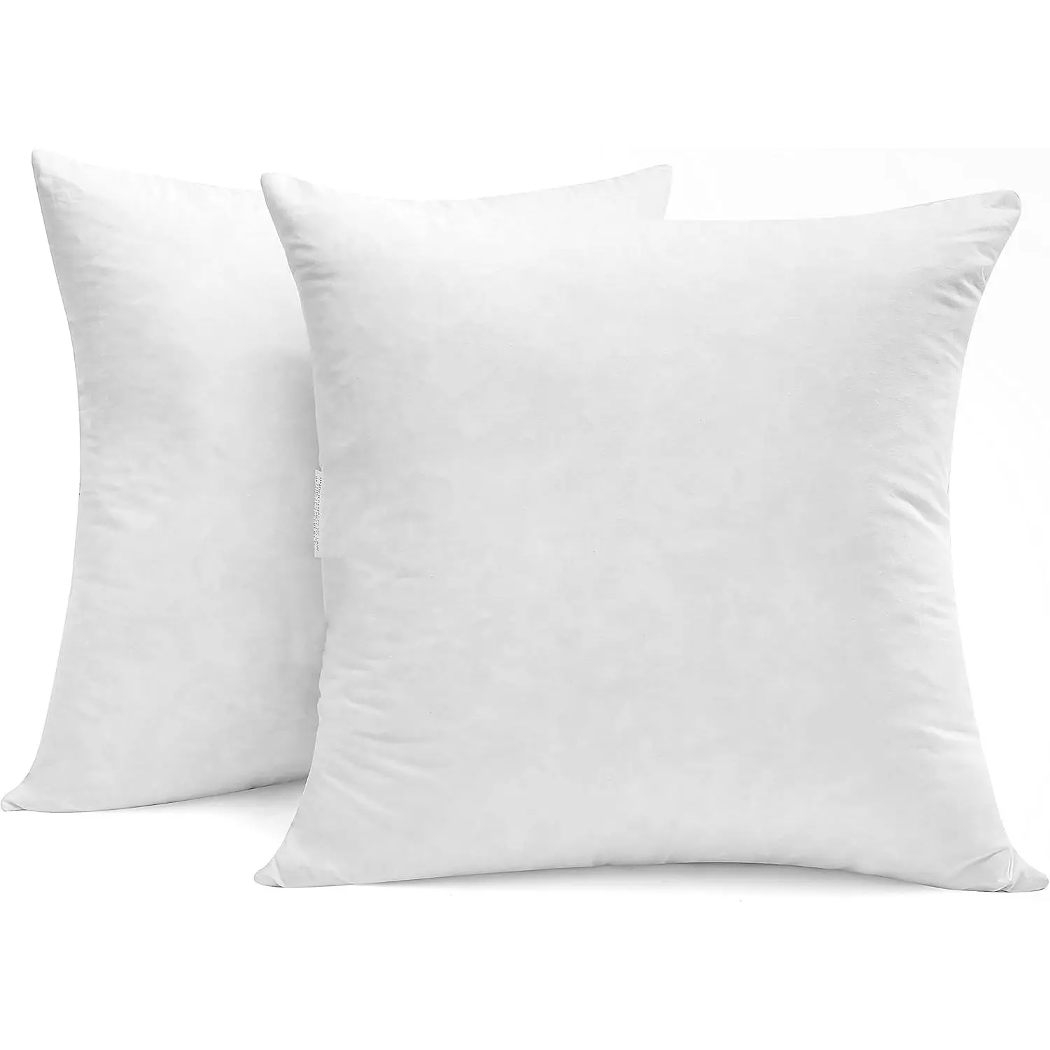 Luxury Goose Down  Pillow Inserts - 24x24IN, Double Layered Down-Proof Design, Ultra-Soft Cover, High Fill Weight, Pack of 2, White