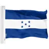 Honduras Flag 3x5 ft Printed 150D, Brass Grommets, Single-Sided, Not Embroidered G128