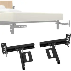 Headboard Brackets for Bed Frame, Brackets for Headboard with Footboard Extension Kit Fit Twin Full Queen King, Black 2 Packs