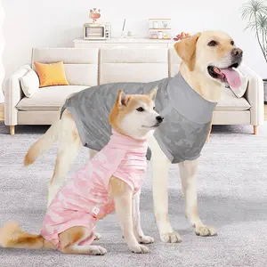 Dog Onesie for Surgery Female, Breathable Dog Surgery Spay Recovery Suit, Dog Cone Alternative Anti-Licking, Small to XXL Sizes, Pink, Polyester Blend